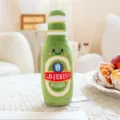 Süßes grünes Bierflaschen-Plüschtier mit Smiley und LOVEBEER-Stickereidetail - 12cm / Bier