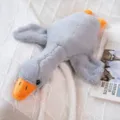 Comodo morbido cuscino di peluche a forma di oca grigia con becco arancione e pelliccia - 50cm / Grigio