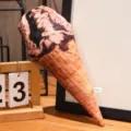 Realistic chocolate swirl ice cream cone plush pillow toy for creative home decor - Chocolate Strawberry (8)