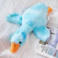 Morbido peluche oca blu gigante carino lungo cuscino per dormire animale per ragazze - 50cm / Blu lago