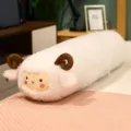 Adorabile cuscino in peluche a forma di pecora riccia bianca con fodera interna rimovibile - Bianco / 80cm
