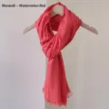 Elegante sciarpa rosso anguria effetto lino, ideale per protezione solare e viaggi - 180cm / Rosso anguria