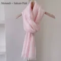 Sciarpa elegante rosa ciliegio Morandi in cotone e lino per la protezione solare - 180cm / rosa ciliegia
