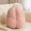 Dekoratives weiches rosa Sherpa Kürbis Plüschkissen für gemütliche Wohnzimmer Deko - 30cm / Rosa