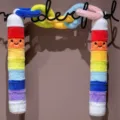 Kleurrijk pluche nunchaku kussen, zachte regenboog ketting grappige knuffel cadeau voor kinderen. - Meerkleurig / 80cm