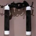 Cartoon pluche nunchaku kussen grappig wapen ketting speelgoed zacht zwart wit kado voor kinderen - Zwart / 80cm