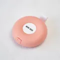 Portable round pink storage box with hanging strap and flip lid, Nordic style design - Mini Circular / 8.4x8.4x2.9cm / Pink