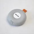 Noordse minimalistische grijze draagbare mini opbergdoos met lederen riem en klapdeksel - Mini Circulair / 8.4x8.4x2.9cm / Grijs