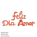 Ballons en aluminium Feliz Dia Amor avec dimensions pour la décoration de la Saint-Valentin - Espagnol Feliz Dia Amor (SP189) / Rouge