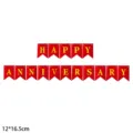 Durable red felt Happy Anniversary hanging banner for party decoration, 12x16.5cm - Anniversary Happy Banner / 12*16.5CM / Red