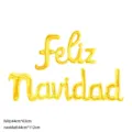 Ballon Feliz Navidad en aluminium doré pour décoration de fête de Noël espagnole - Espagnol Feliz Navidad (SP189) / Or