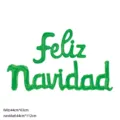 Ballon en aluminium vert Feliz Navidad en espagnol pour la décoration de fête de Noël - Espagnol Feliz Navidad (SP189) / Vert