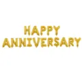 16-inch gold foil balloons set forming HAPPY ANNIVERSARY for party decor - 16 Inch Anniversary Letter Set / Gold