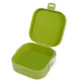 Portable green plastic jewelry box for rings and necklaces in matcha color - Silicone Basic Box / 9CM*9CM*3.9CM / Matcha Green