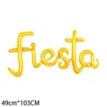 Ballon en aluminium Fiesta doré pour décorations de fête, taille 49x103cm. - Espagnol Fiesta (SP189) / Or