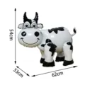 3D inflatable cartoon cow foil balloon for kids birthday party decoration, 62x54cm - Cow / 54x62x33cm