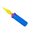 Portable manual hand-held balloon air pump with blue cylinder and yellow nozzle accessory - Ball Mouth Air Pump (Random Color)
