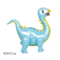 Großer 92x57cm blauer Cartoon-Dinosaurier-Folienballon für Kindergeburtstagsdekorationen - Montage Stegosaurus / Blau