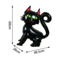 3D cartoon black cat foil balloon for birthday party decorations, size 60x49.5x28cm - Black Cat / 60x49.5x28cm