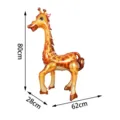 3D cartoon giraffe shaped foil balloon for kids party decor, measures 80x62x28cm - 80x62x28cm