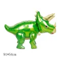 Großer grüner Triceratops Dinosaurier Folienballon für Geburtstagsparty, 91x54cm - Montage Triceratops / Grün