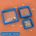 Set aus drei dunkelblauen PE-Folien-Schwebekästen für Schmuck- und Zubehöraufbewahrung - Dunkelblau