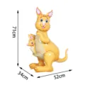 Large 3D standing kangaroo foil balloon for birthday party decoration, size 71x52x34cm - 71x52x34cm