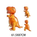 Oranger 3D T-Rex Dinosaurier Folienballon für Geburtstagsparty Deko, 61.5x87cm Größe - 3D T-Rex / Orange