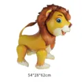 3D standing cartoon lion foil balloon for safari themed party decoration, 54x28x62cm size - 54x28x62cm