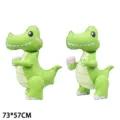3D stehender grüner Tyrannosaurus Rex Dinosaurier Folienballon für Partys, 73x57cm - 3D Krokodil Stirnband / Grün