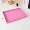 Vassoio portagioielli in velluto rosa per anelli e collane, dimensioni 24x18,5 cm - Tipo Vuoto / 24*18.5cm / Rosa