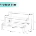Transparent 3-tier acrylic display stand for perfume and figures, 9.5 x 7.6 x 6 inch - 24*19*15cm / Clear