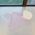 Light pink sun protection face veil mask with full neck and shoulder cover for summer - 24*73*44cm / Lavender