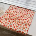 Soft 100% cotton square scarf featuring a delicate watercolor heart pattern on white. - 68cm / Red Cartoon Hearts