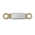 Engravable stainless steel pet ID tag with silicone strap for dogs and cats anti-lost - Steel Plate / Coffee