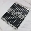 Variety of black leather bracelets with creative titanium steel decorative patterns for couples - Love Infinity Style (1)