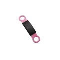 Gravierbare Silikon-Tiererkennungsmarke für Katzen und Hunde mit rosa Band und schwarzer Platte - S / Schwarzes Gehäuse / Rosa Band