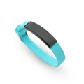 Cyanfarbenes Silikonarmband mit schwarzer gravierbarer Edelstahlplatte, modischer Stil - Seeblau