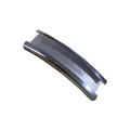 Curved silver stainless steel tube spacer bead for DIY bracelet and jewelry making - Open Slot Style / 8x3mm / Silver