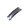 Polished stainless steel curved tube spacer component for DIY jewelry bracelet making - Open Slot Style / 10x3mm / Silver