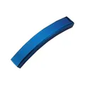 Metallic blue electroplated stainless steel curved tube bead for DIY bracelet jewelry making - Enclosed Style / 5x3mm / Blue