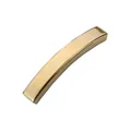 Polished gold stainless steel curved tube jewelry connector for DIY bracelet making - Enclosed Style / 5x3mm / Gold