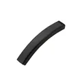 Black electroplated stainless steel curved tube for DIY bracelet and jewelry making - Enclosed Style / 5x3mm / Black