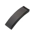 Black electroplated curved stainless steel tube bead for DIY jewelry bracelet making - Enclosed Style / 10x3mm / Black