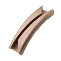 Rose gold plated stainless steel curved tube spacer bead for DIY bracelet jewelry making. - Slanted Edge / 10x3mm / Rose Gold