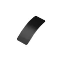 Black electroplated curved stainless steel plate for DIY bracelet jewelry making - Flat Edge Style / 10x3mm / Black