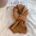 Premium kuscheliger karamellbrauner Damen-Strickschal für den Winter, weiche Textur - 35x170cm / Camel