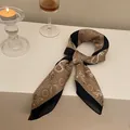 Vintage paisley print silk square scarf neckerchief in brown and black for elegant women - 70x70cm / Khaki Paisley