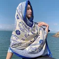 Bohemian ethnic elephant print sun protection shawl for women beach travel scarf - 215-2
