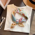 Pañuelo cuadrado de algodón con estampado floral de estilo francés para mujer en camisa - Estampado Patchwork Multicolor